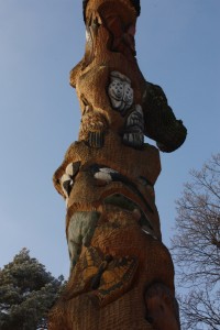 Dřevěná skulptura v Přerově