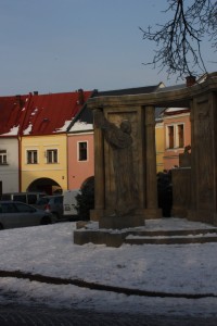 Socha Jana Blahoslava na Horním náměstí v Přerově