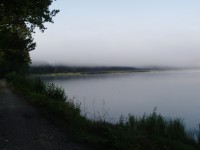 Pohled od hráze rybníku Svobodný