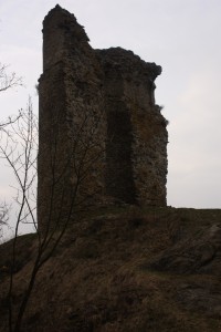 Torzo válcové věže  hradu Otaslavice