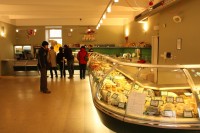 Interiér podnikové prodejny s tvarůžky v Lošticích