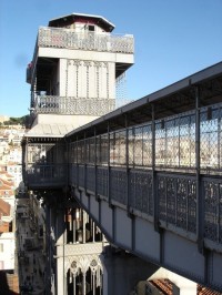 Největší lákadlo Lisabonu - samostatně stojící "výtah" Elevador de Santa Justa