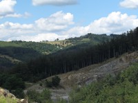 výhledy na krajinu u přehrady Bystřička...