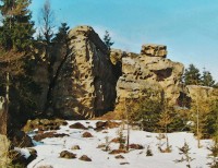 Na Lačnovské skály v zimě - retro 2002