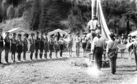 Skautský tábor v údolí Střely 1969
