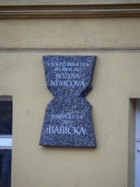 Praha 2 - Vyšehradská - pamětní deska Božena Němcová