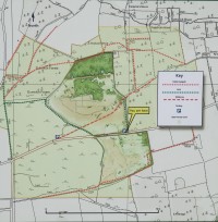 Mapka Národní přírodní rezervace Westleton Heath, ofotografováno z informační tabule 