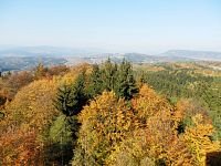 Pohled severním směrem od Krkonoš po Vraní hory