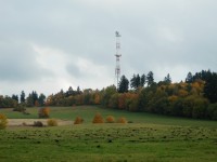 Vysílač na Parkové hoře z obce Czermna