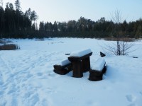 Rybník Na Olšině v zimě