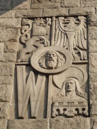 Reliéf se znakem Wrocławi