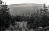 Historická fotografie - pohled na Velkou Sovu s rozhlednou