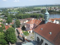 Pohled z věže - biskupská rezidence