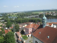 Pohled z věže - biskupská rezidence