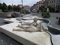 Mladá Boleslav - Staroměstské náměstí - kaskádovitá fontána