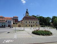 Napajedla - fara a Masarykovo náměstí