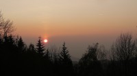 Západ slunce nad Hostýnskými vrchy