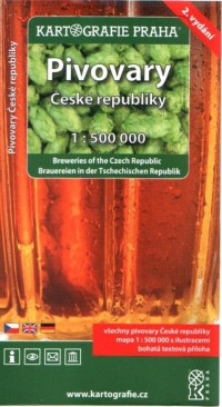 Mapa pivovarů České republiky 1:500 000