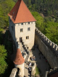 pohled z rozhledny hradu