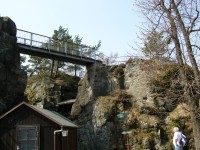 skalní město Nonnenfelsen - můstek na vyhlídku