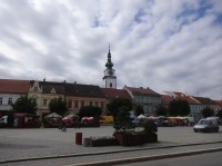 Třebíč a městská vyhlídková věž kostela sv. Martina z Tours