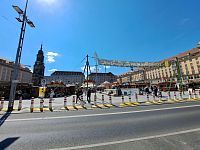 Drážďany a Kostel Kreuzkirche – výhled z 92 metrů vysoké věže