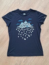 Dámské outdoorové merino tričko ARGENTERA3, barva: nightblue, velikost „XL“.