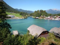 Jezero Königssee (Berchtesgadensko) pod horou Watzmann