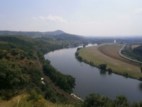 Porta Bohemica (brána Čech) a řeka Labe u Litoměřic