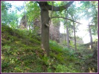 hrad Perštejn uprostřed přírody
