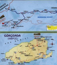 Mapa ostrova Gokceada