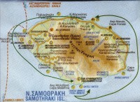 Mapa ostrova Samothraki
