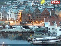 Bergen - Bryggen-foto z webkamery