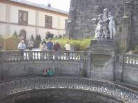 Prameň Dunaje v parku u zámku v Donaueschingene