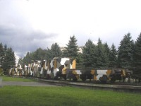 Pancierový vlak ako pamätník na SNP pod Zvolenským zámkom