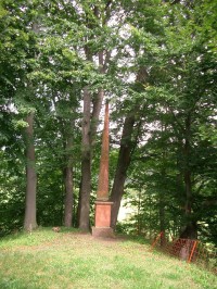 arboretum ve Valeči  - růžový obelisk