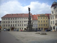 Zámecké náměstí s morovým sloupem od M.Brauna