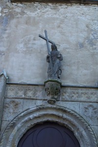 12.Socha sv.Václava na kostele nad portálem