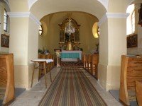 interiér Chvalatického kostelíka