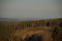 výhled z nádraží směrem na Plzeň