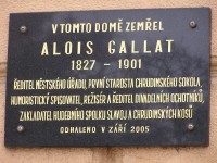 Chrudim - Pamětní deska Aloise Gallata