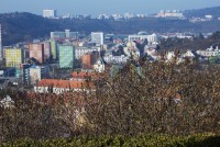 pohled na Brno z vyhlídkového altánu