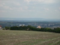 Pohled na Kyjov z kopce nad Bukovany