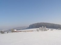 Kozí farma pod sněhem