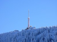 První pohled na vrchol s vysílačem