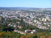 Pohled z rozhledny - Město Krnov