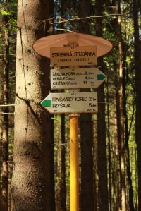 Rozcestník u Stříbrné studánky