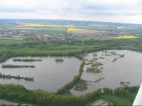 Letecký pohled na rybník Kotvice