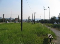 Branka u Opavy: Pohled od rozcestníku směrem na Hradec nad Moravicí