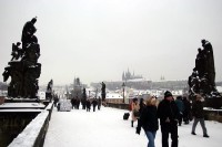 Zima na Karlově mostě